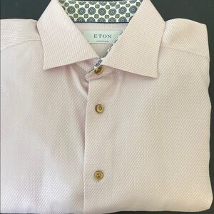 Eton Men's Light Pink Dress Shirt 16/L